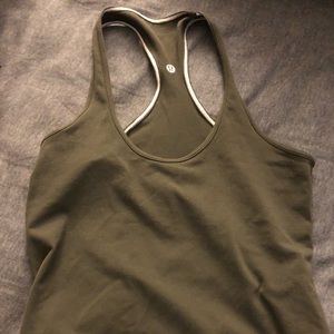 Lululemon olive green racerback tank